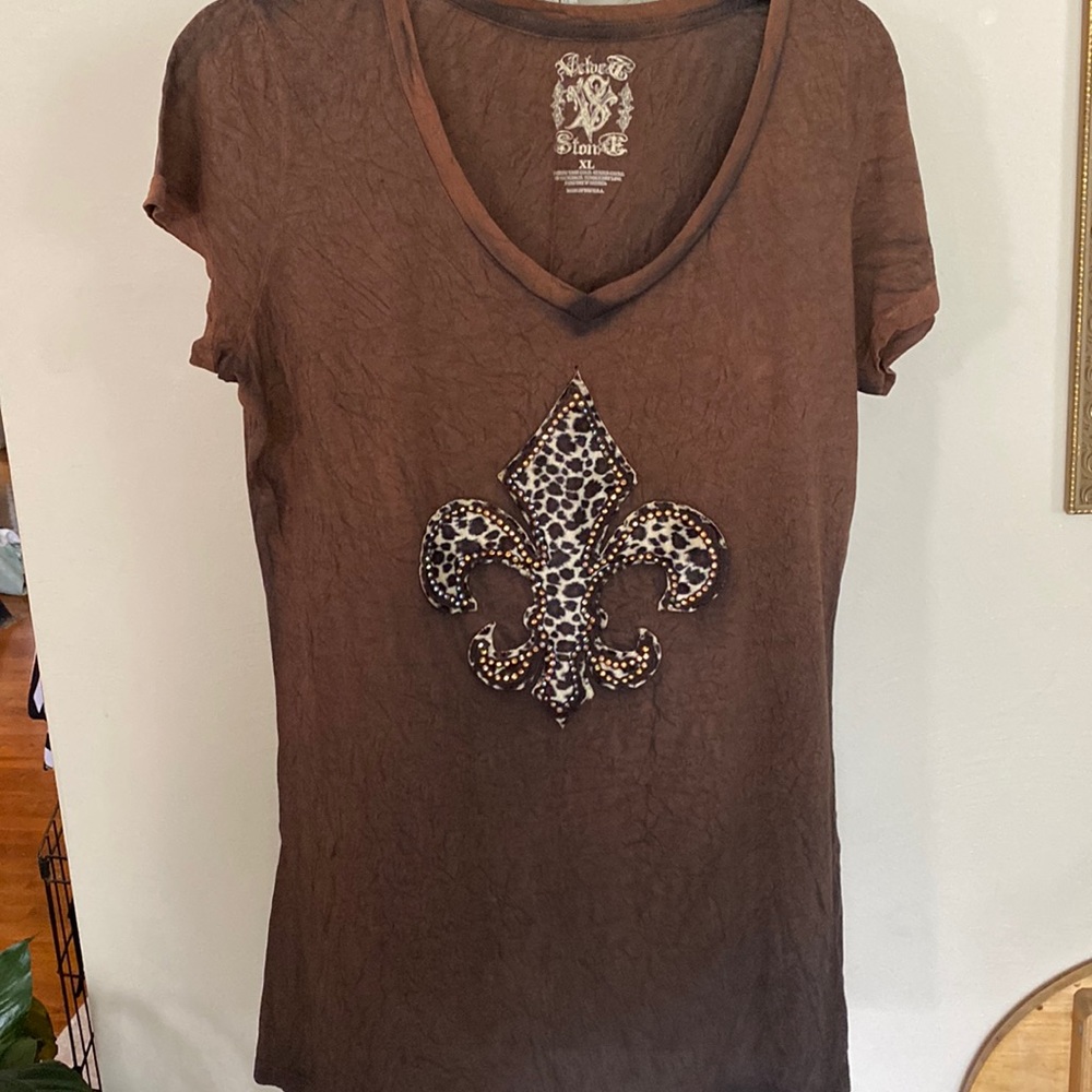Brown xl rebel stone tee from buckle